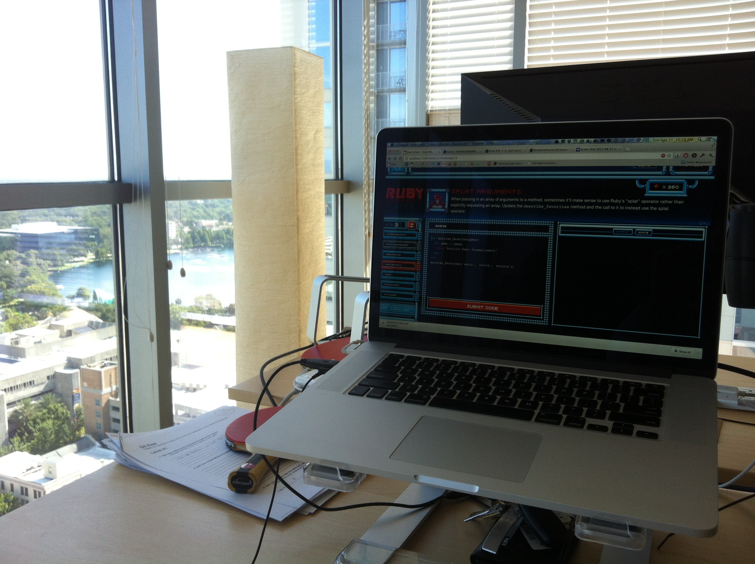 View from my old desk at Code School