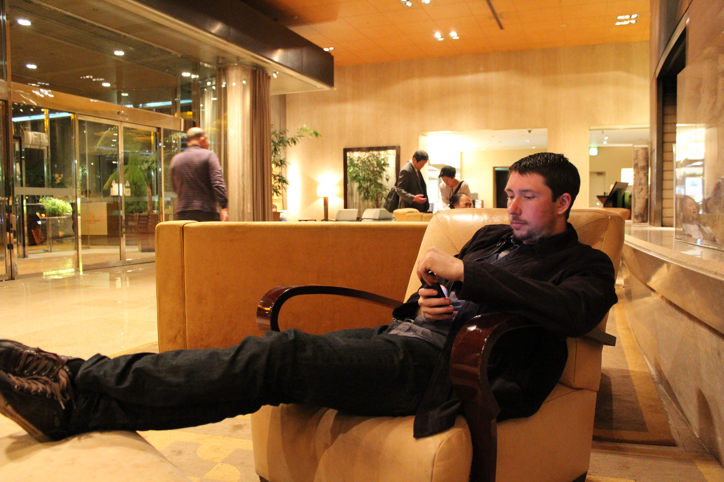 Adam ready to go home.