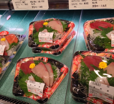 For less than $6 you can get a delicious sashimi platter at most grocery stores.