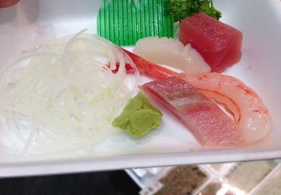 Small sampler from the fish vendor. The squid coated my mouth in a way different from any squid I've tried.