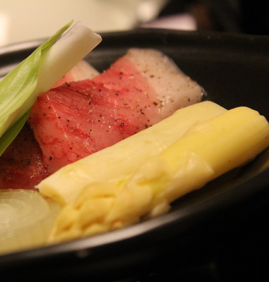 This cooked under a candle at the table.