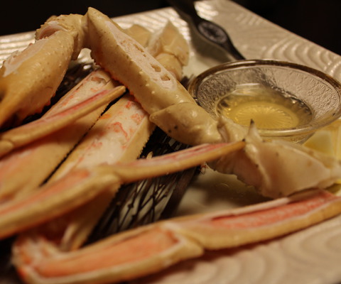 Delicious crab with butter.