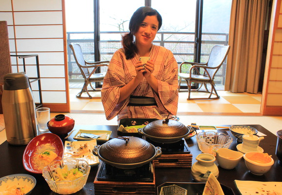 Marilyn eating breakfast.