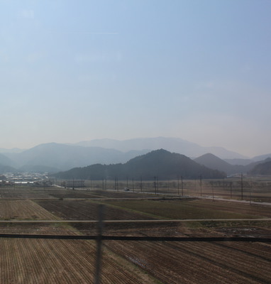 View out the shinkansen window.