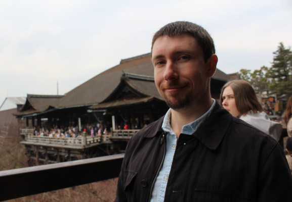 Me with a view of the temple.