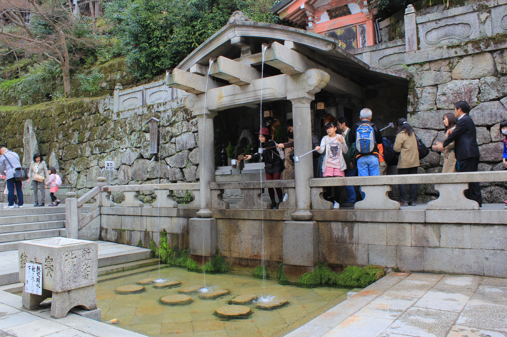 People of all shapes and sizes sampling the water.