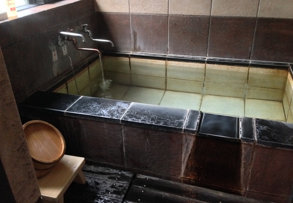 Our mineral bath with its always flowing water.