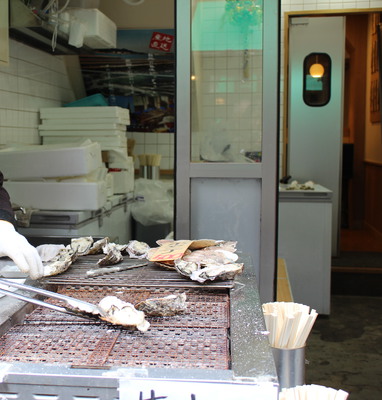 Some fresh oysters from the market.