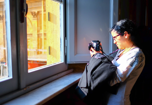 Marilyn taking a photo