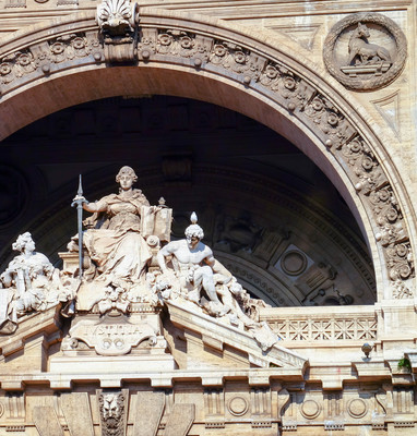 Above an entrance