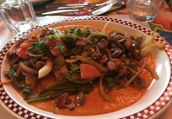 The almond mole was delicious